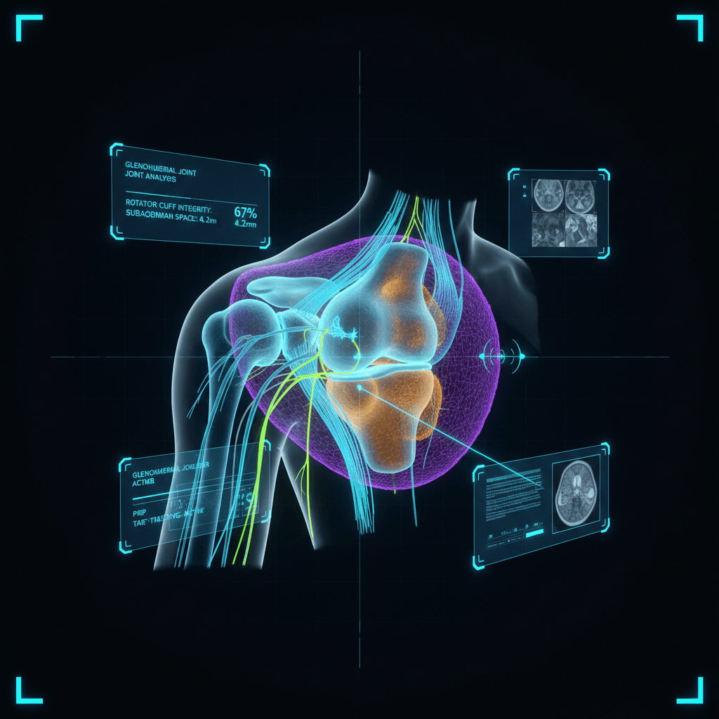 Ultrasound-guided injection into a patient's shoulder at Queens Pain Clinic in Rego Park, NY